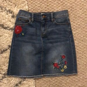 J Crew embroidered skirt